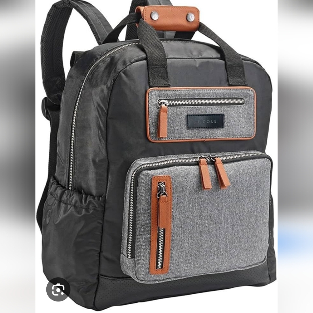 JJ Cole Black and Gray Dipper Backpack